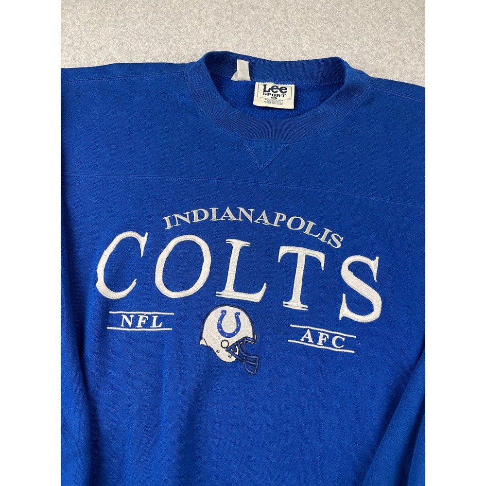 Vintage Indianapolis Colts Sweatshirt Mens XL Lee Sport Blue NFL Pullover - Picture 2 of 7